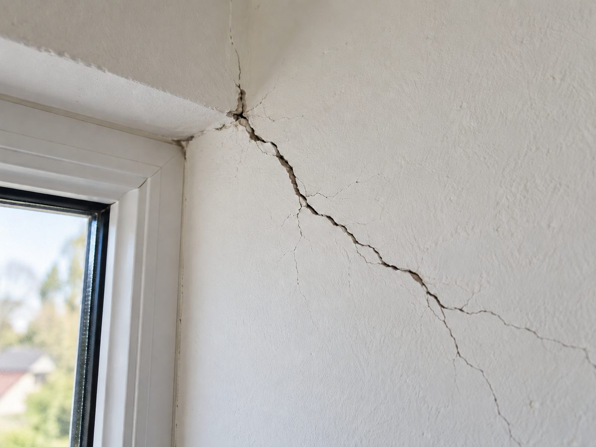 Ferde falrepedés az ablaknyílás sarkából kiindulva